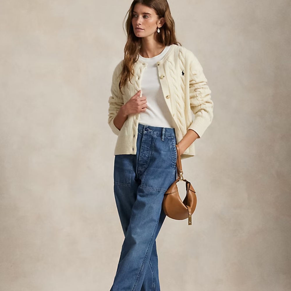 Cable-Knit Wool-Cashmere Cardigan